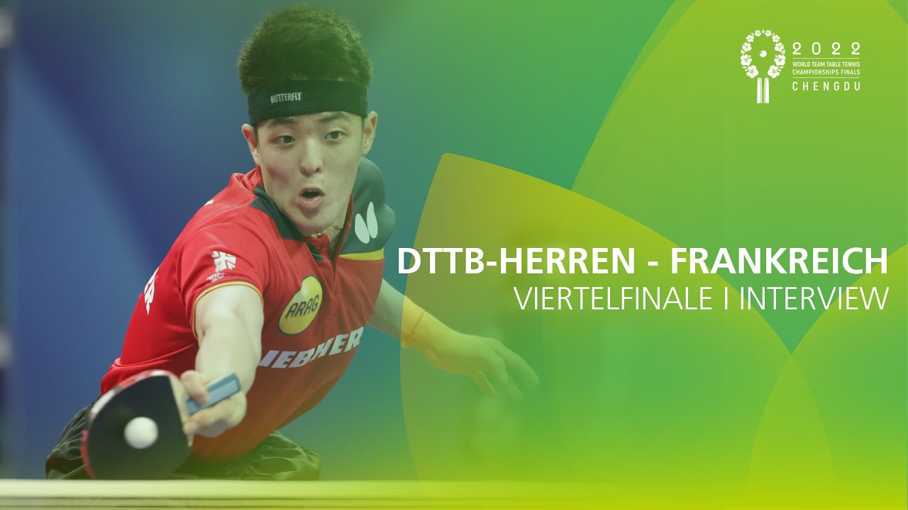 Interview DTTB-Herren - Frankreich I Viertelfinale Team-WM 2022 in Chengdu 