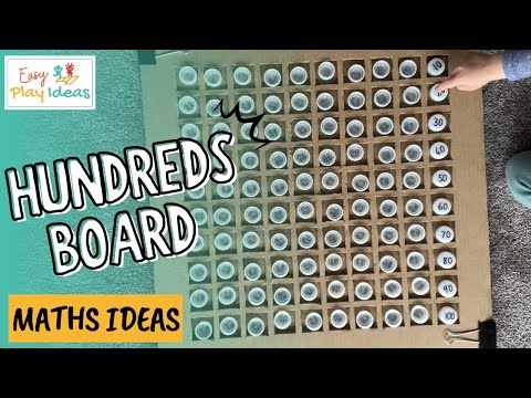 MATHS FUN | Early Maths Ideas Using a DIY Cardboard Hundreds Board - Maths Activity for Counting