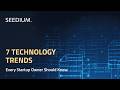 7 Startup Technology Trends 2026 - Seedium