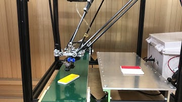 Delta robot on auto image processing and sorting mode