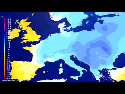 Temperature forecast Europe 2017-12-16