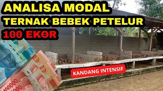 ANALISA MODAL TERNAK BEBEK PETELUR 100 EKOR SAMPAI BERTELUR ‼️- RHY 4 #ternak #bebek #rhy4