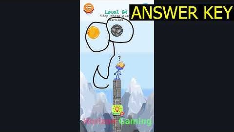 Stickman Draw Troll Puzzle LEVEL 34 Stop those giant marbles - Gameplay Walkthrough Android IOS