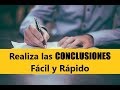 CÓMO HACER LAS CONCLUSIONES DE UN TRABAJO DE INVESTIGACIÓN