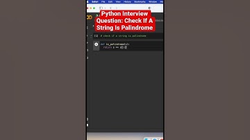 Python Interview Question: Check If A String Is Palindrome #programming #coding #interview
