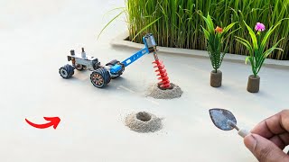 diy tractor tree planting machine | mini science project | top mini gear