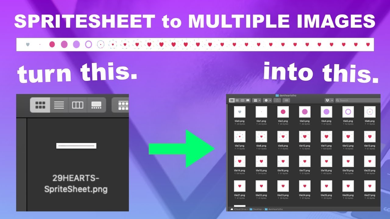 Cut SpriteSheet Into Separate PNG Images In 4 Minutes