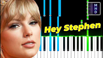 Taylor Swift - Hey Stephen (Piano Tutorial Easy)