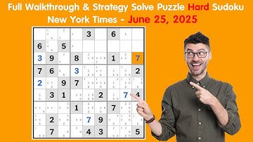 Can You Solve Hard Sudoku Daily Challenge on New York Times | June 25, 2025?