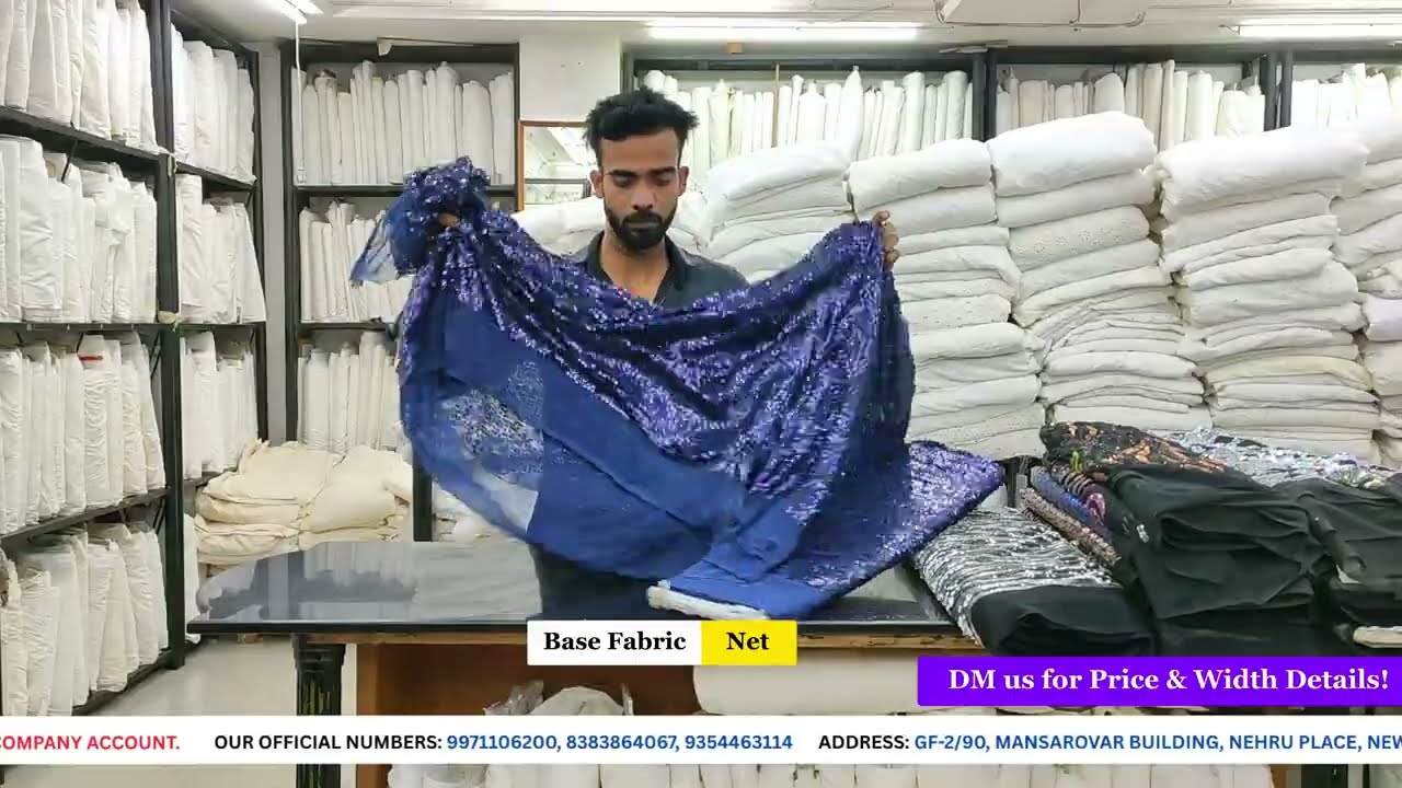 Sequin Fabric | Party Wear Saree & Gown Material | Fancy Fabric Collection