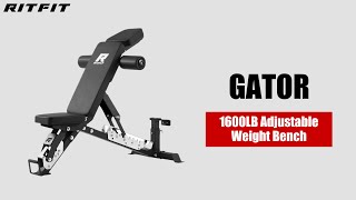 RITFIT | GATOR 1600LB Adjustable Weight Bench