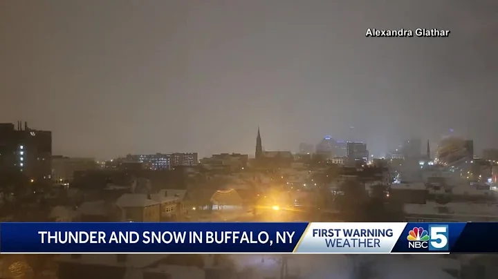 Thunder snow captured in Buffalo NY