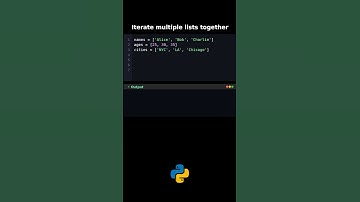 Zip for Parallel Iteration #productionpython