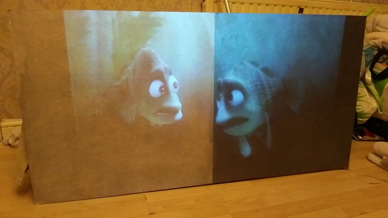 Experiment #2 DIY ALR Projection Screen paint - YouTube