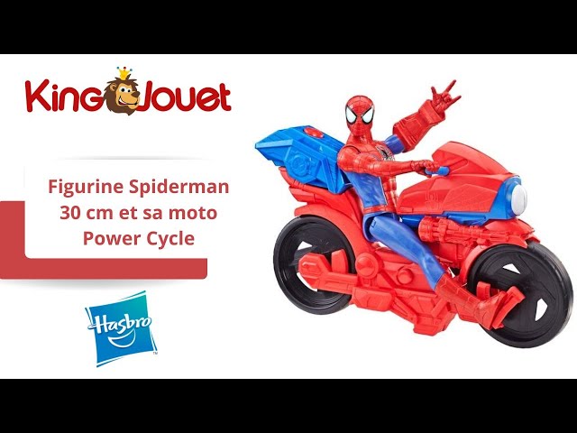 Figurine Spiderman 30 cm et sa moto Power Cycle - Titan Hero Series (74183)  