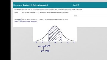 Section 6-1: Finding an Area Under a Curve - Standard Normal Distribution