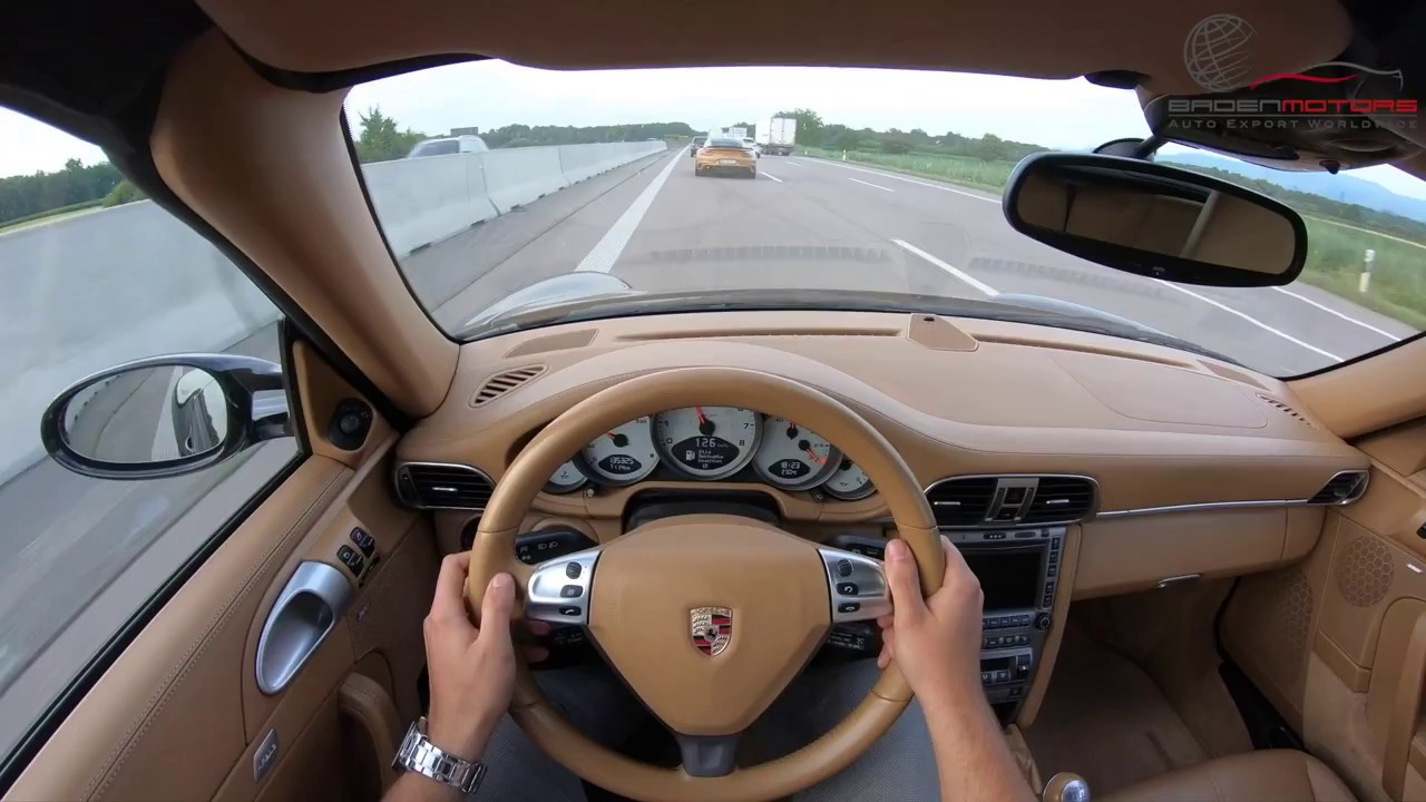 PORSCHE 911 CARRERA 4S CHASING 911 Turbo S ON AUTOBAHN POV