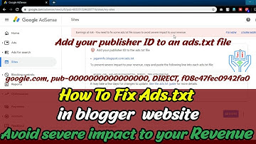 Ads.txt File Adsense | How To Fix Ads.txt In blogger | Earning At Risk Adsense
