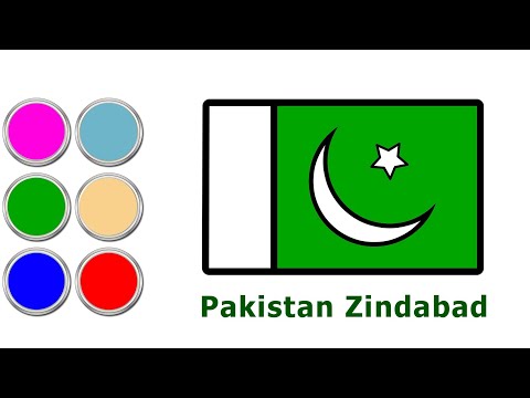 Draw and Paint the flag of Pakistan.