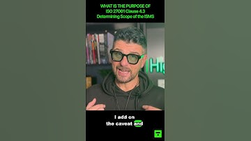 What is the purpose of ISO 27001 Clause 4.3 Determining Scope of the ISMS? #iso27001