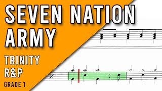 Vignette de la vidéo "Seven Nation Army (Drum Sheet Music) - Trinity R&P - Grade 1"