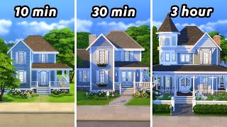 10-Minute vs. 30-Minute vs. 3-Hour Sims House