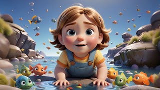 Baby Nina Feeds A Fish Gentle Care & Animal Song For Kids Nursery Rhymes And Baby Learning Fun