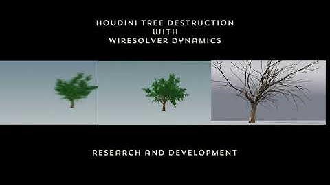 Houdini - Tree destruction with wiresolver RnD