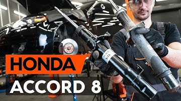 Hoe een veerpoot vooraan vervangen op een HONDA ACCORD 8 (CU2) [HANDLEIDING AUTODOC]