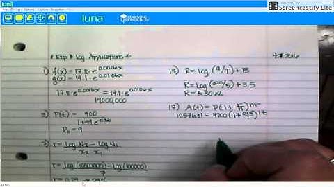Exponential & Logarithmic Applications (Part 3)