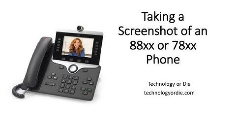 Cisco 8800 Phone Screen Shots