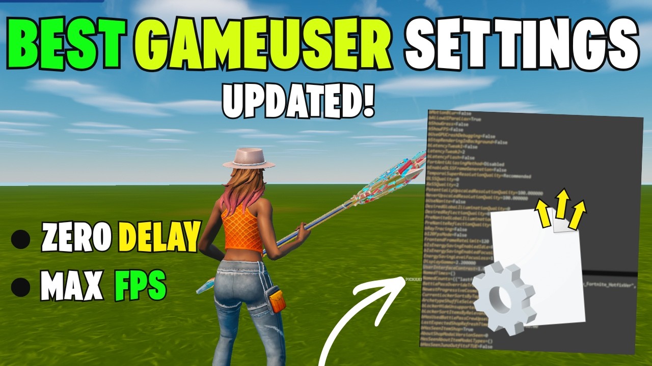 NEW Fortnite Chapter 6 BEST GameUserSettings 🔧 (0 Input Delay + MAX 360 FPS!)