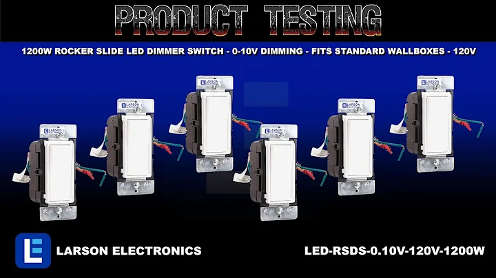 1200W Rocker Slide LED Dimmer Switch - 0-10V Dimming - Fits Standard Wallboxes - 120V