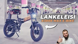 LANKELEISI X3000 MAX Review I Range I Battery I Ride Speed test I 2000W Dual Motor Foldable E-Bike