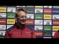 Scarlets Interim Director of Rugby Nigel Davies and captain Josh Macleod speak to the media