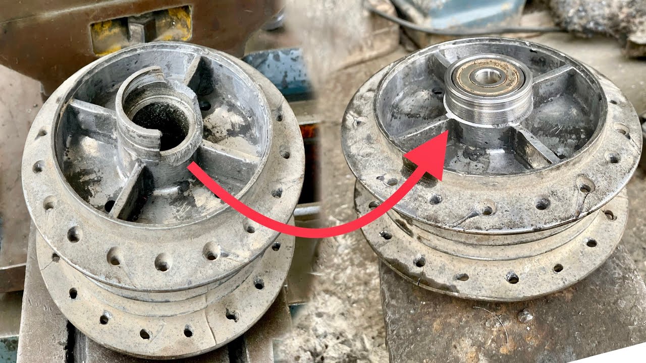 Amazing How To Install A Broken Motor Bike Hub Bearing Bush••• YouTube