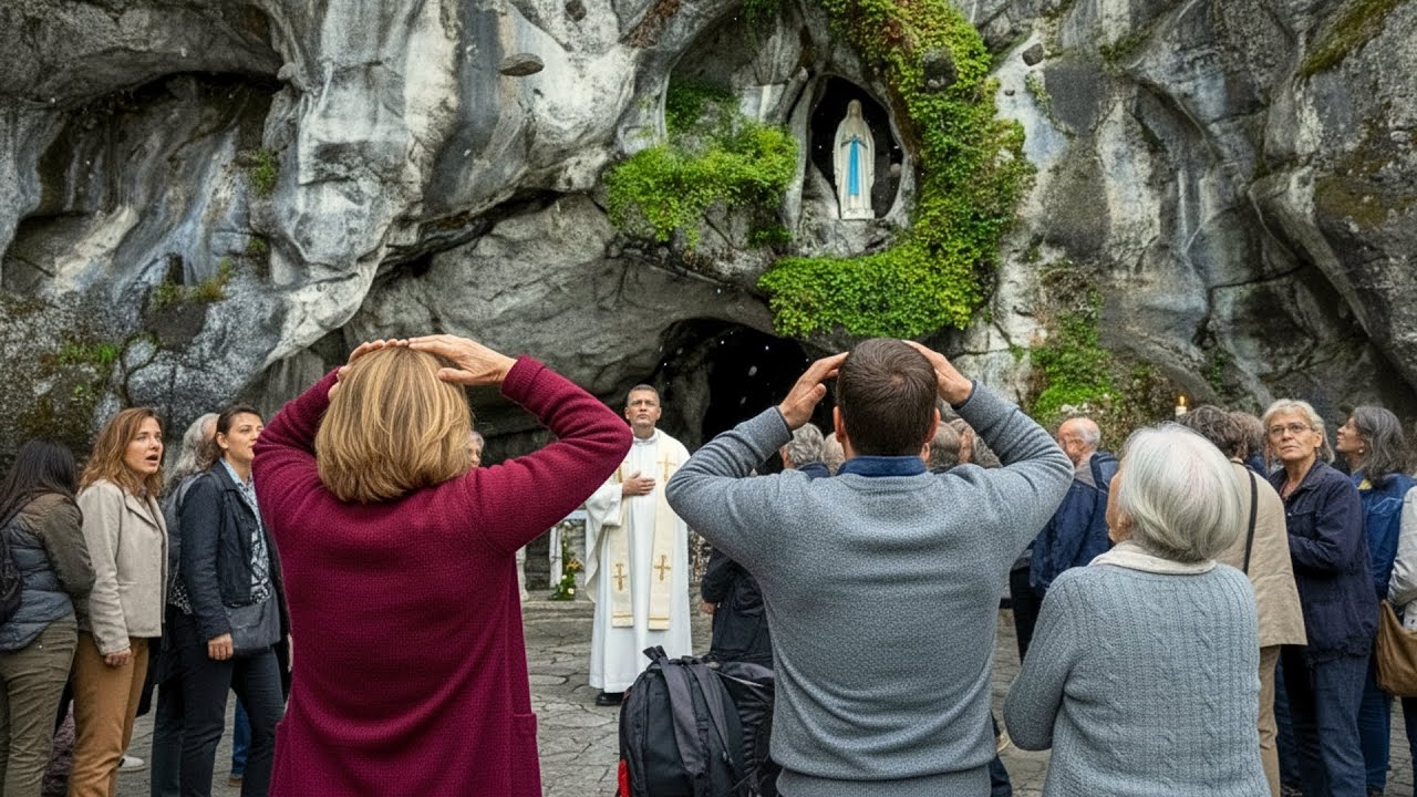 В Лурде паломников забросали камнями во время мессы… Дева Мария явилась и спасла их