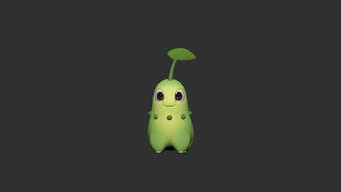 3D Chikorita model ZBrush
