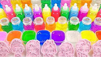 Satisfying Video l Mixing All My Slime Smoothie WITH Making Slime-Stamp AND Foam Cutting ASMR  #2024