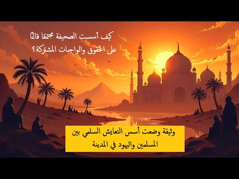 السيرة النبوية 18 وثيقة المدينة عهد النبي ﷺ مع المهاجرين والأنصار واليهود