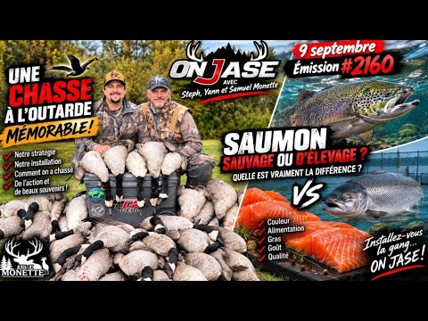 9 septembre Émission #2160 ON JASE avec Steph, Yan et Sam Monette