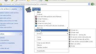 descompresión de un archivo con izarc
