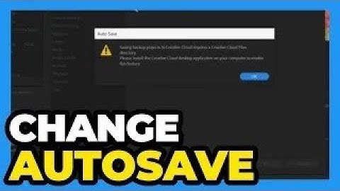 Premiere Pro CC   𝐇𝐨𝐰 𝐭𝐨 𝐂𝐡𝐚𝐧𝐠𝐞 𝐀𝐮𝐭𝐨𝐬𝐚𝐯𝐞 2024