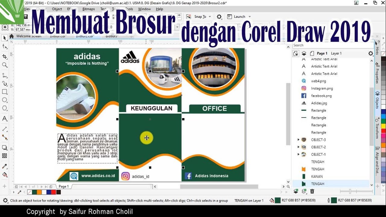  Tutorial  membuat brosur  dengan  Corel Draw  2021 YouTube