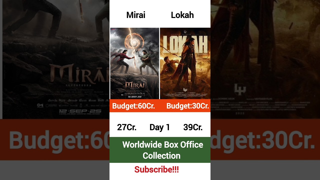 Mirai Vs Lokah Box Office Collection Day 1 comparison 