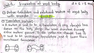 Unit-6|Kinematics of Rigid Body|All theory notes|Applied Dynamics|BE Civil TU PU KU PoU VVI theory