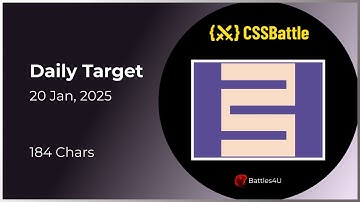 CSS battle - 20 Jan, 2025 - Daily Challenge  Solution - 100% Sol | #html #css #cssbattle #battles4u