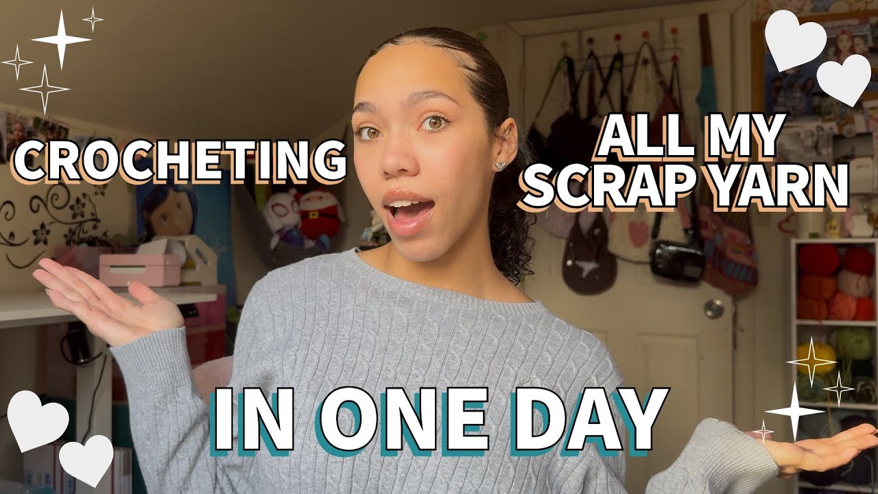 Crocheting All My Scrap Yarn IN ONE DAY! Part 2