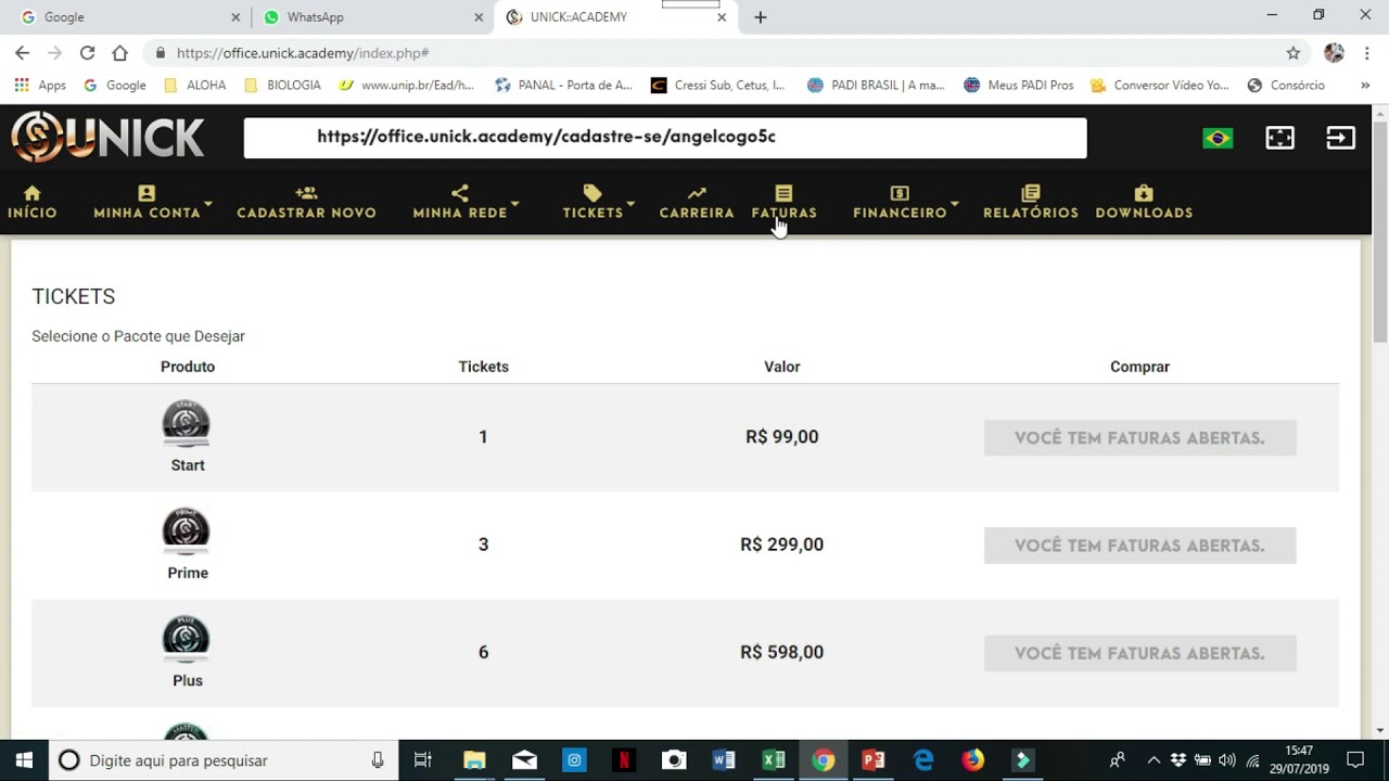 FUI CADASTRADO NA UNICK E AGORA ? / PARTE 2