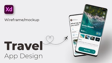 UI UX Design Tutorial - Travel App | Adobe XD (Wireframe/Mockup)
